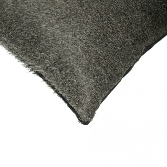 Natural Home Decor Torino Kobe Cowhide Pillow | 2-Piece | Grey & white | 12"x20" - Picture 2 of 2